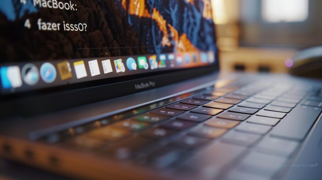 Photo hyperréaliste de l’écran d’un MacBook Pro pendant une capture d’écran.